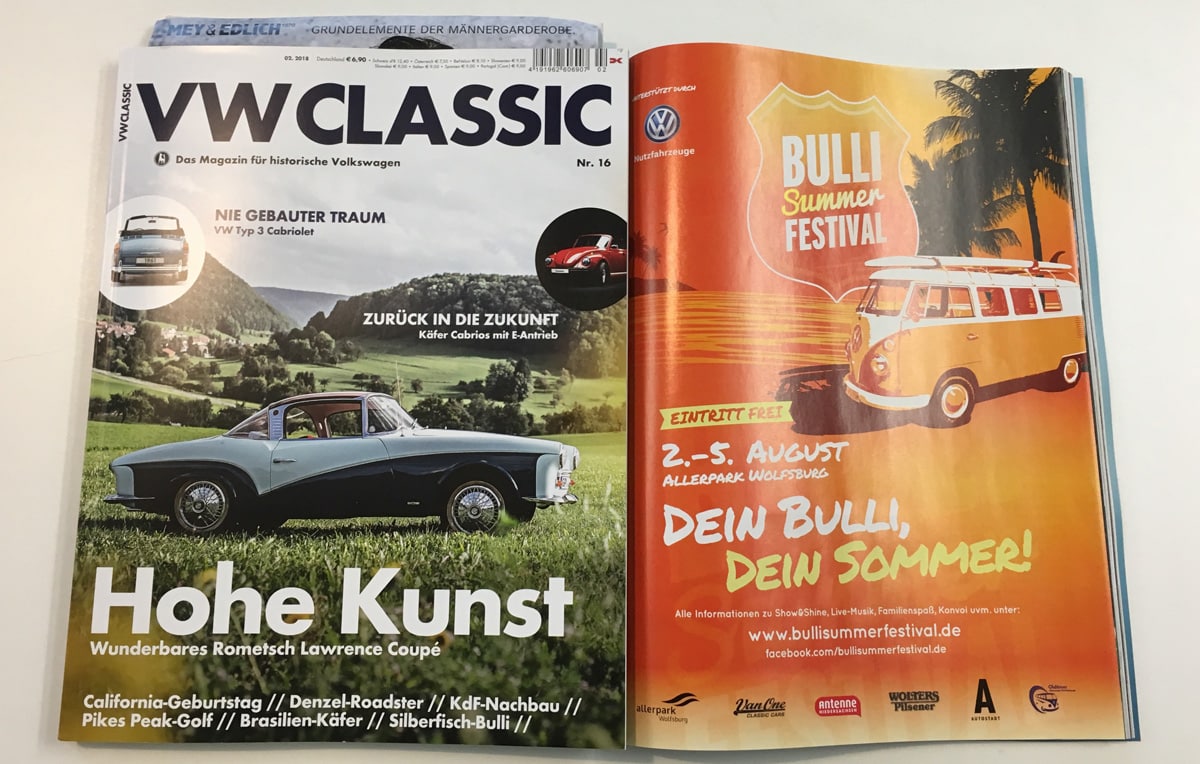 Das aktuelle VW Classic Magazin mit interessanten Inhalten